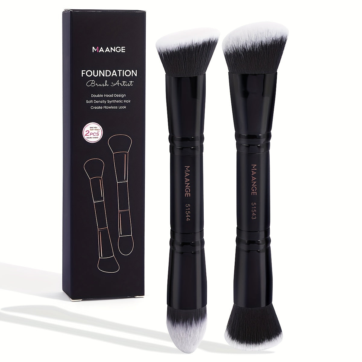 2-5pcs Foundation & Contouring Brush Set with Box – Perfect for BB Cream & Travel