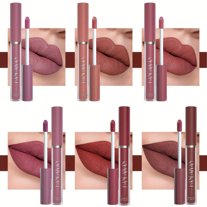 6-Piece Matte Liquid Lipstick Set – Long-Lasting, Waterproof & Non-Stick