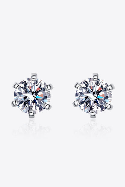 Moissanite Earrings – 1 Carat