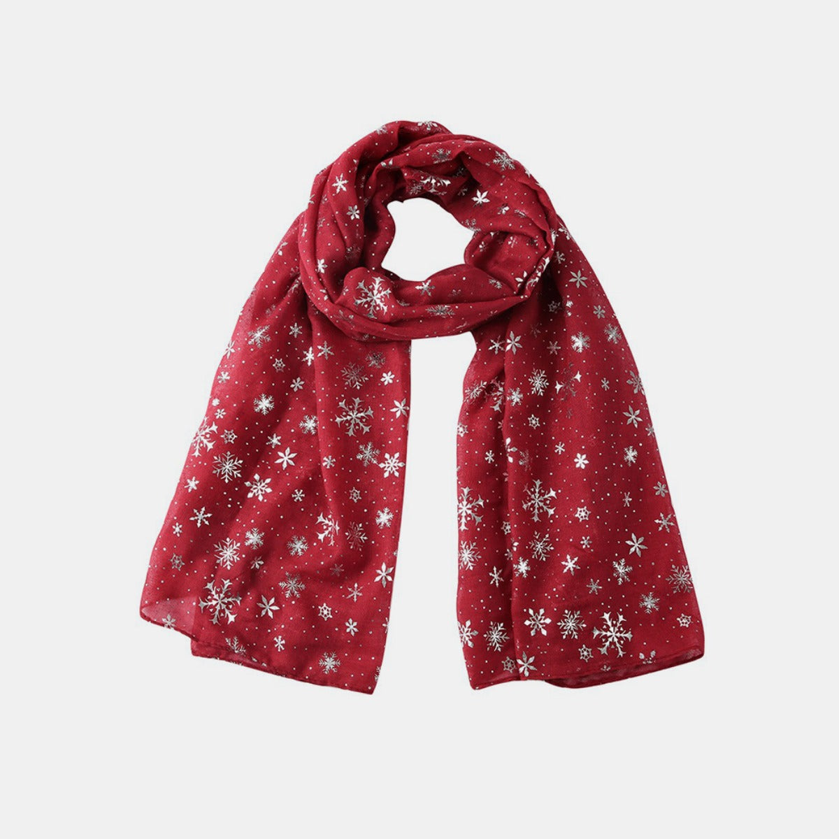 Snowflakes Polyester Scarf